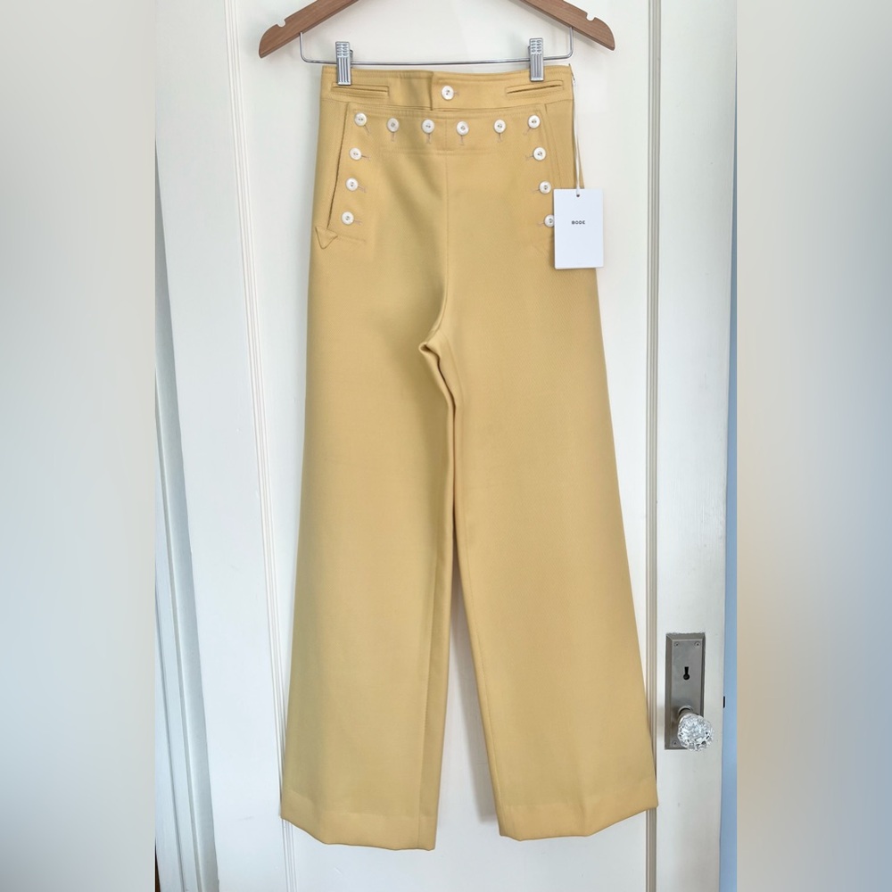Bode Riding Twill Sailor Trousers Pants - Yellow - W25 - NEW - Picture 4 of 12